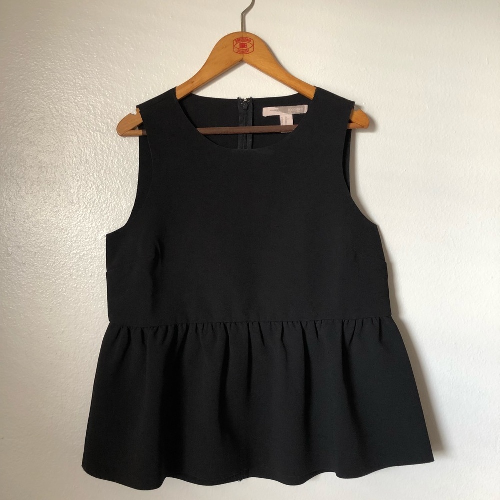 Forever 21 Black Peplum Tank